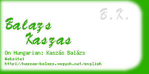 balazs kaszas business card